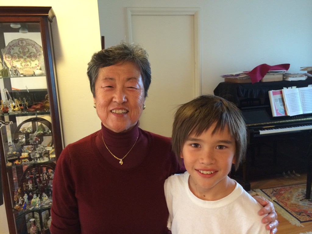 Mrs. Onaka with one of her students. 